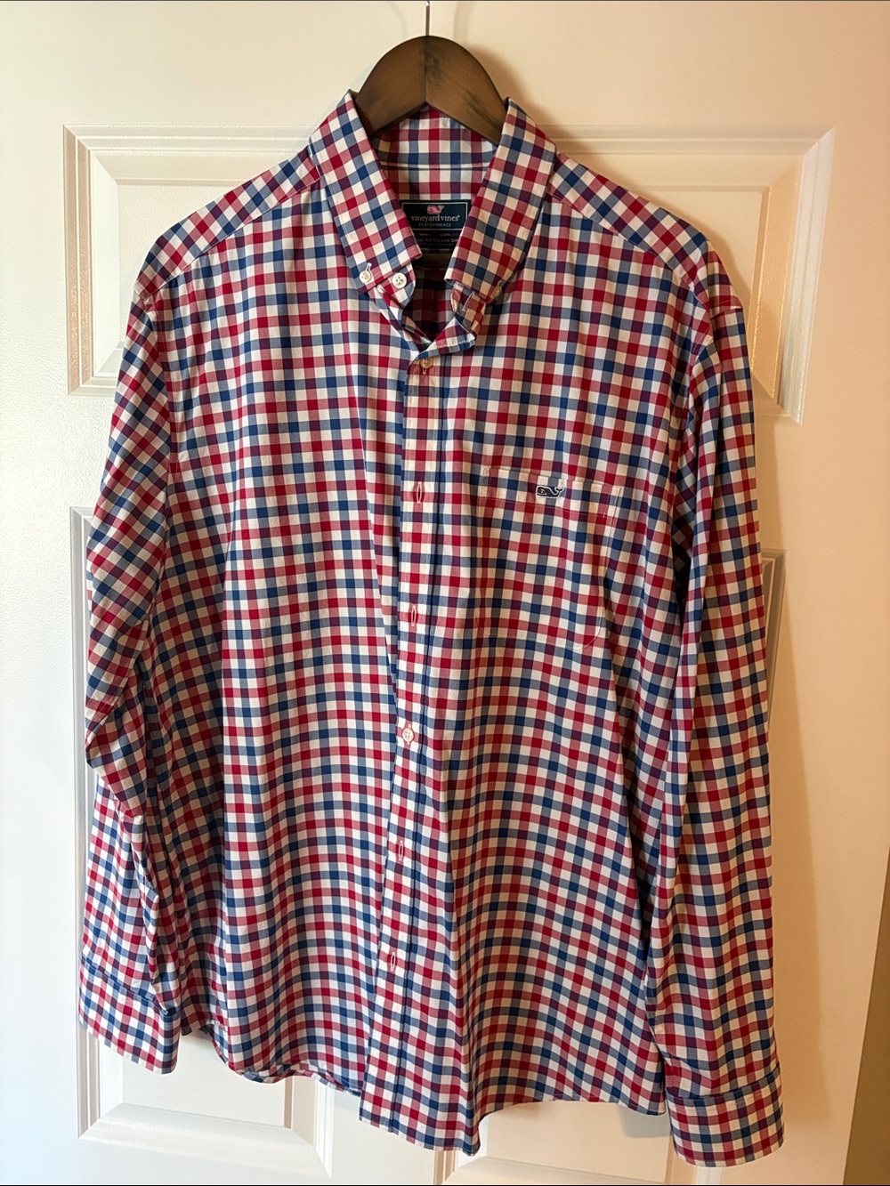 Vineyard Vines Red, Blue & White Gingham Button-Down Shirt